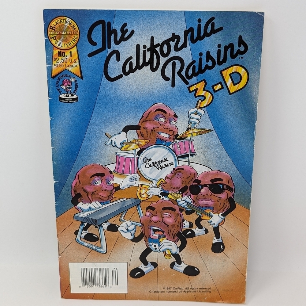 California Raisins Comic Book 3-D Vintage 3D